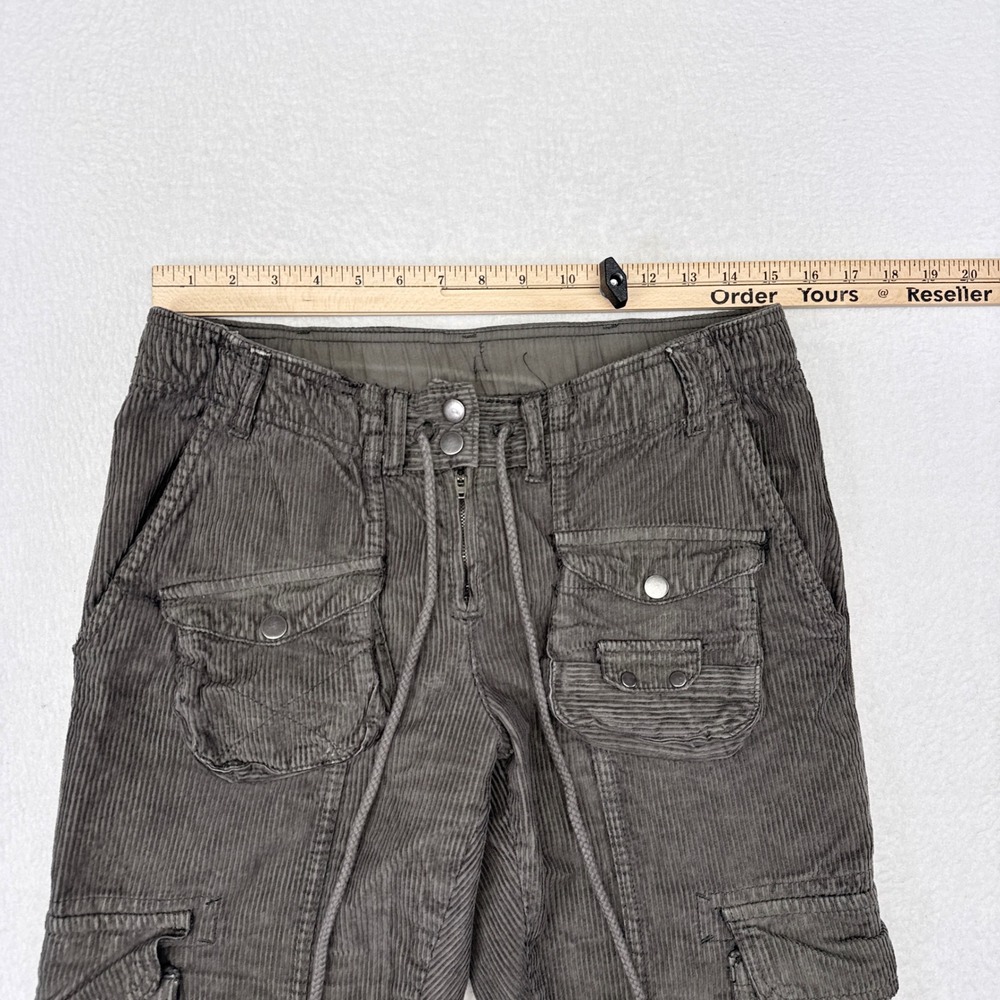 Free People We The Free Tahiti Corduroy Cargo Pants Womens Size XS Gray Boho - Picture 7 of 9